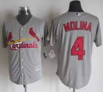 St Louis Cardinals #4 Yadier Molina Grey New Cool Base Stitched MLB Jersey