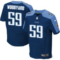 Nike Tennessee Titans #59 Wesley Woodyard Navy Blue Alternate Men's Stitched NFL Elite Jersey