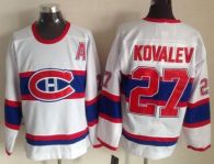 Montreal Canadiens -27 Alexei Kovalev White CCM Throwback Stitched NHL Jersey