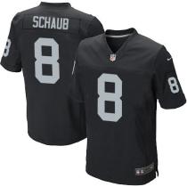 Nike Oakland Raiders #8 Matt Schaub Black Team Color Men's Stitched NFL Elite Jersey