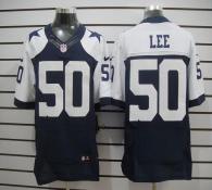 Nike Dallas Cowboys #50 Sean Lee Navy Blue Thanksgiving Throwback Men's Stitched NFL Elite Jersey