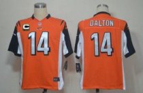 Nike Bengals -14 Andy Dalton Orange Alternate With C Patch Stitched NFL Game Jersey