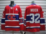 Montreal Canadiens -32 Travis Moen Stitched Red New CA NHL Jersey