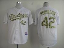 Los Angeles Dodgers -42 Jackie Robinson White USMC Cool Base Stitched MLB Jersey