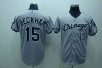 Chicago White Sox -15 Gordon Beckham Stitched Grey MLB Jersey