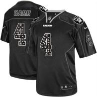 Nike Oakland Raiders #4 Derek Carr New Lights Out Black Men's Stitched NFL Elite Jersey
