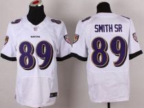 Nike Ravens -89 Steve Smith White Men's Stitched NFL New Elite Jersey