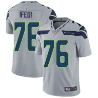 Nike Seahawks -76 Germain Ifedi Grey Alternate Stitched NFL Vapor Untouchable Limited Jersey