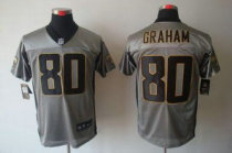 Nike Saints -80 Jimmy Graham Grey Shadow Stitched NFL Elite Jersey