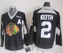 Chicago Blackhawks -2 Duncan Keith Black Practice Stitched NHL Jersey