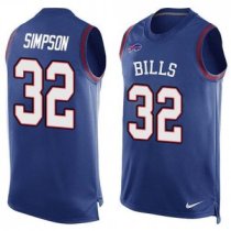 Nike Buffalo Bills -32 O J Simpson Royal Blue Team Color Stitched NFL Limited Tank Top Jersey
