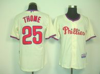 Philadelphia Phillies #25 Jim Thome Cream Cool Base Stitched MLB Jersey