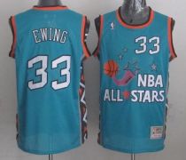 Mitchell And Ness New York Knicks -33 Patrick Ewing Light Blue 1996 All Star Stitched NBA Jersey