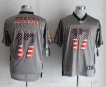 2014 New Nike Chicago Bears 17 Jeffery USA Flag Fashion Grey Shadow Elite Jerseys