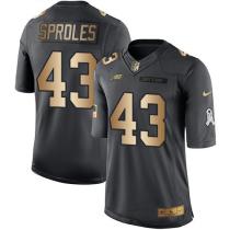 Nike Eagles -43 Darren Sproles Black Stitched NFL Limited Gold Salute To Service Jersey