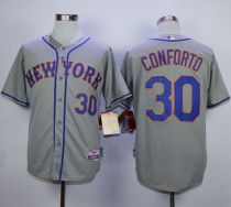 New York Mets -30 Michael Conforto Grey Road Cool Base Stitched MLB Jersey