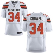 Nike Browns -34 Isaiah Crowell White Stitched NFL New Elite Jersey