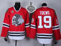 Chicago Blackhawks -19 Jonathan Toews Red White Skull 2015 Stanley Cup Stitched NHL Jersey
