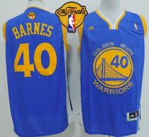 Revolution 30 Golden State Warriors -40 Harrison Barnes Blue The Finals Patch Stitched NBA Jersey
