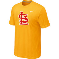 MLB St Louis Cardinals Heathered Yellow Nike Blended T-Shirt