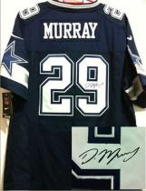 Nike Dallas Cowboys #29 DeMarco Murray Navy Blue Team Color Men's Stitched NFL Elite Autographed Jer