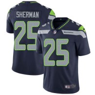 Nike Seahawks -25 Richard Sherman Steel Blue Team Color Stitched NFL Vapor Untouchable Limited Jerse