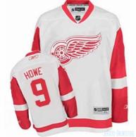 Detroit Red Wings -9 Gordie Howe White Stitched NHL Jersey