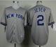 New York Yankees -2 Derek Jeter Grey Name On Back Stitched MLB Jersey