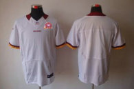 Nike Redskins Blank White With 80TH Patch Stitched NFL Elite Jersey