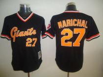 Mitchell And Ness San Francisco Giants #27 Juan Marichal Black Throwback Stitched MLB Jersey