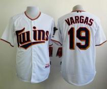 Minnesota Twins -19 Kennys Vargas White Home Cool Base Stitched MLB Jersey