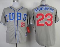 Chicago Cubs -23 Ryne Sandberg Grey Alternate Road Cool Base Stitched MLB Jersey