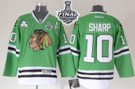Chicago Blackhawks -10 Patrick Sharp Green 2015 Stanley Cup Stitched NHL Jersey