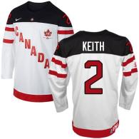 Olympic CA 2 Duncan Keith White 100th Anniversary Stitched NHL Jersey