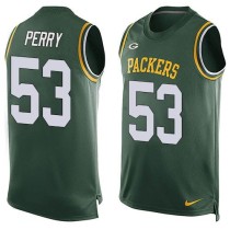 Nike Green Bay Packers -53 Nick Perry Green Team Color Stitched NFL Limited Tank Top Jersey