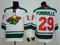 Minnesota Wild -29 Jason Pominville White Stitched NHL Jersey