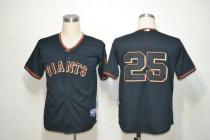 San Francisco Giants #25 Barry Bonds Black Fashion Stitched MLB Jersey