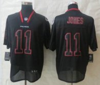 New Nike Atlanta Falcons 11 Julio Jones Lights Out Black Elite Jersey