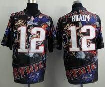 Nike New England Patriots -12 Tom Brady Team Color Mens Stitched NFL Elite Fanatical Version Jersey