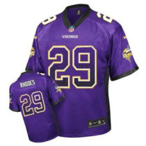 Nike Vikings -29 Xavier Rhodes Purple Team Color Stitched NFL Elite Drift Fashion Jersey