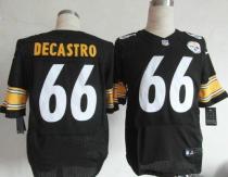 Nike Pittsburgh Steelers #66 David DeCastro Black Team Color Men's Stitched NFL Elite Jersey