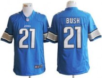 Nike Lions -21 Reggie Bush Blue Team Color Stitched NFL Limited Jersey