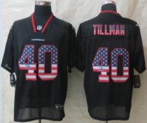 2014 New Nike Arizona Cardicals -40 Tillman USA Flag Fashion Black Elite Jerseys