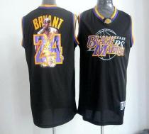 Los Angeles Lakers -24 Kobe Bryant Black Notorious Stitched NBA Jersey