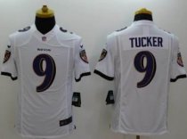 Nike Baltimore Ravens -9 Justin Tucker White NFL New Limited Jersey