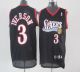 Philadelphia 76ers #3 Allen Iverson Black Stitched Youth NBA Jersey