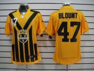 Nike Pittsburgh Steelers #47 Mel Blount Gold 1933s Throwback Men's Embroidered NFL Elite Jersey