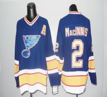 St Louis Blues CCM Throwback -2 Macinnis Blue Stitched NHL Jersey