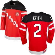 Olympic CA 2 Duncan Keith Red 100th Anniversary Stitched NHL Jersey