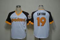 Mitchell And Ness San Diego Padres #19 Tony Gwynn White Throwback Stitched MLB Jersey